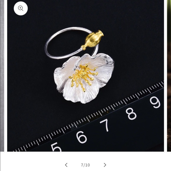 Blooming poppies ring - Picture 4 of 7